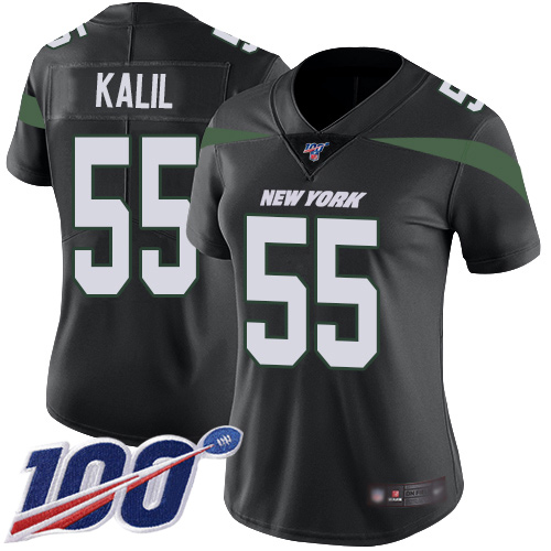 New York Jets Limited Black Women Ryan Kalil Alternate Jersey NFL Football 55 100th Season Vapor Untouchable